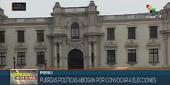 teleSUR Noticias 15:30 08-12: Fuerzas políticas peruanas abogan por nuevas elecciones