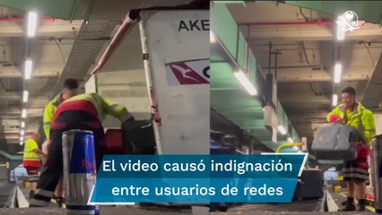 Exhiben maltrato a equipaje en aeropuerto australiano y se viraliza