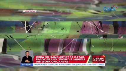 Obra ng isang artist sa Qatar, pasok bilang "World's Largest Artwork on Canvas" | UB
