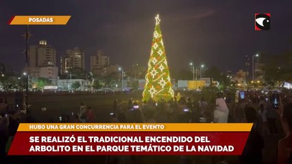 Se realizó el tradicional encendido del arbolito en el Parque Temático de la Navidad