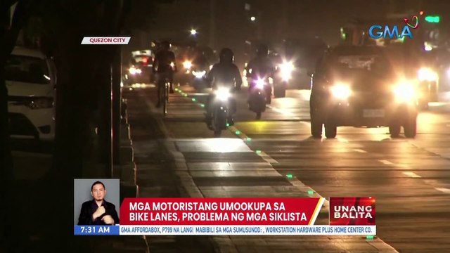Mga motoristang umookupa sa bike lanes, problema ng mga siklista | UB
