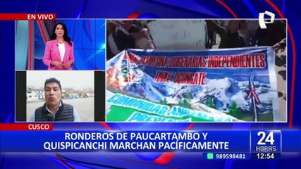 Por protestas: más de 5 mil ronderos se dirigen a la Plaza Mayor del Cusco