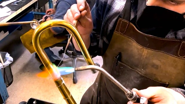 How dented brass instruments are professionally restored