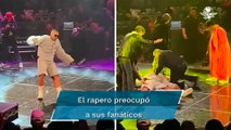 Rapero mexicano se desploma en plena presentación; esta fue la razón