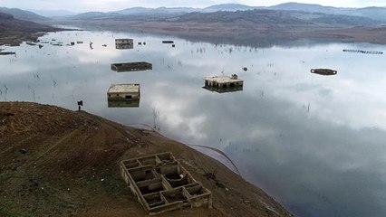 Çanakkale’de baraj seviyesi yüzde 10’a düştü: Eski köy yeniden göründü