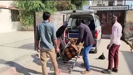 Here, the cremation of the mother and there, the son is fighting with death in the hospital