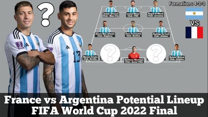 France vs Argentina Potential Lineup ► FIFA World Cup 2022 Final