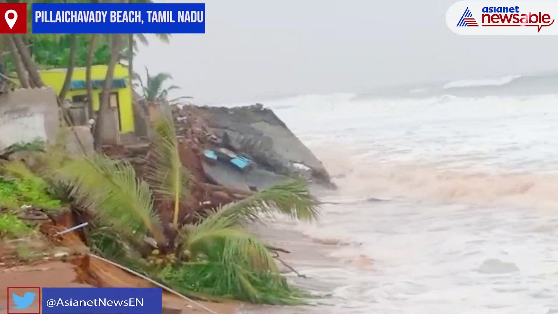 Cyclone Mandous: Rough waves cause damage at Marina beach; houses damaged in Villupuram