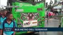 Bus Trans Metro Deli Terbakar di Jalan Jamin Ginting Medan