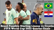 Brazil Possible Starting Lineup vs Croatia ► FIFA World Cup 2022