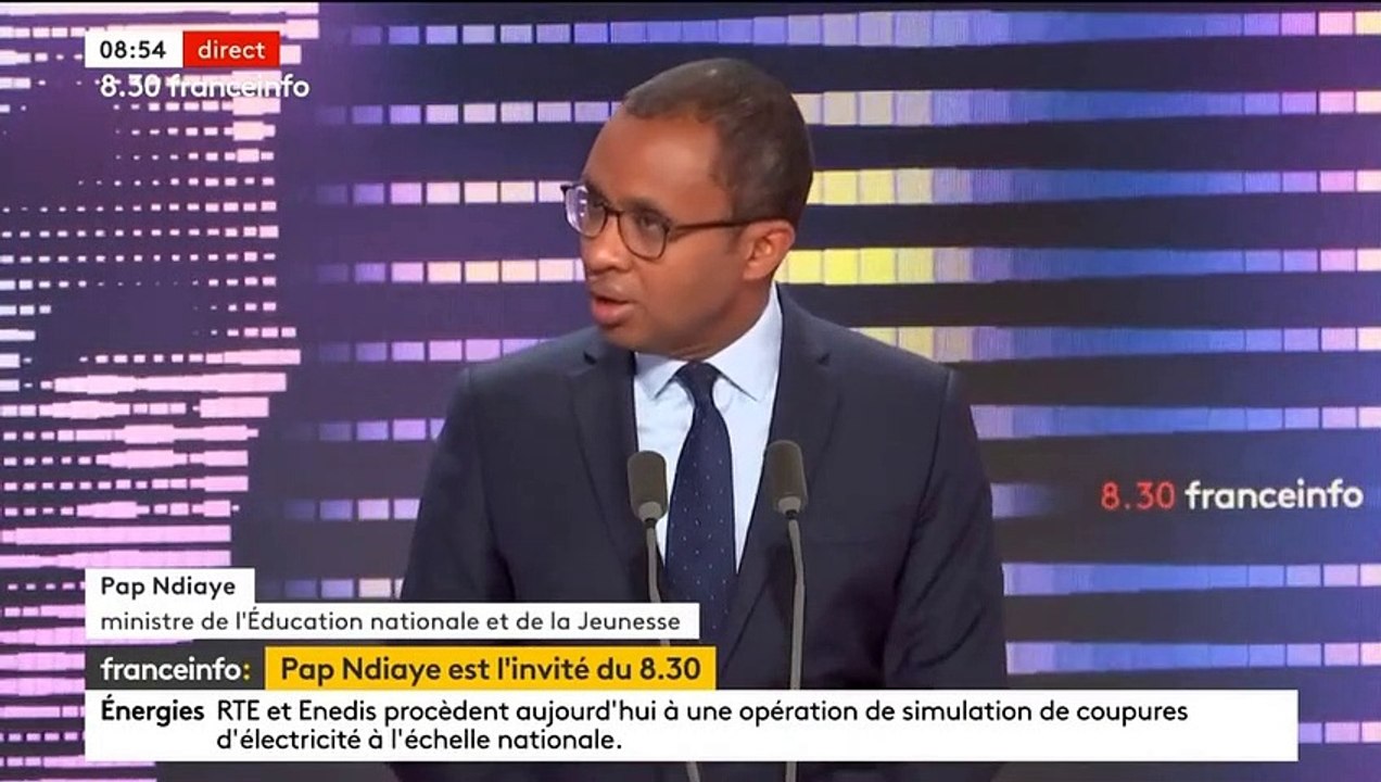 Le ministère de l’Education nationale a recensé 353 signalements en novembre pour des atteintes à la laïcité, soit deux fois moins qu’en octobre, annonce le ministre, Pap Ndiaye - VIDEO