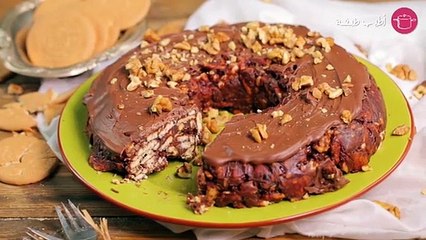 بالفيديو، طريقة تحضير كيكة البسكويت بدون فرن