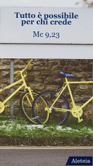 Cartello stradale natalizio: “Tutto è possibile per chi crede”