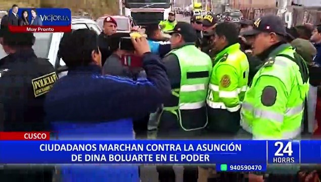 Dina Boluarte: ciudadanos marchan en contra de su designación y exigen adelanto de elecciones