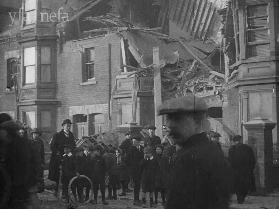 Hartlepool on the day after the 1914 Bombardment in which 130 people