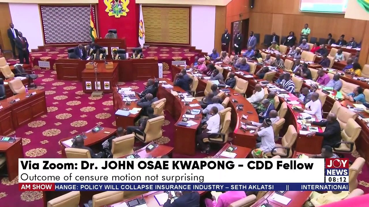 Censure Motion: Minority loses censure motion to dismiss Ofori-Atta - AM Talk  with Benjamin Akakpo on Joy News