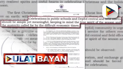 Christmas party sa mga paaralan, dapat simple at boluntaryo lamang ayon sa DepEd