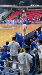 Hotshots import Nick Rakocevic is back on the benches after getting nursed for a few minutes in the dugouts