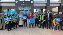 DİYARBAKIR - Çin'in Sincan Uygur Özerk Bölgesi politikaları protesto edildi