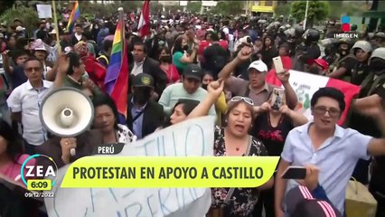 Peruanos se manifiestan en apoyo a Pedro Castillo