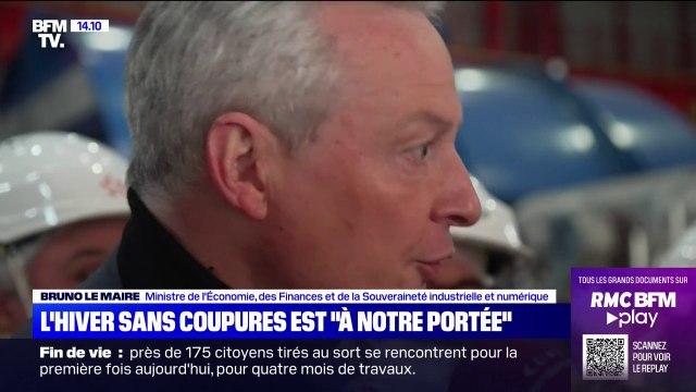Pour Bruno Le Maire, passer l'hiver sans coupures est à portée de main