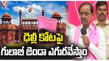 Pink Flag Will Hoisted On Delhi Red Fort, Says CM KCR | BRS Party Formation Day | V6 News