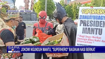 Bahagia Atas Pernikahan Kaesang dan Erina, Superhero Bagi-bagi Nasi Berkat di Jalanan