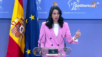 Arrimadas acusa a Pedro Sánchez de ser un “aprendiz de dictador” y de dar un “autogolpe de Estado” con sus reformas del Código Penal