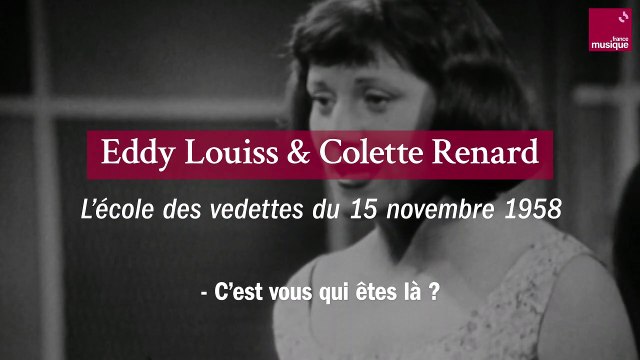 Eddy Louiss et Colette Renard dans l'émission l'Ecole des Vedettes du 15 novembre 1958