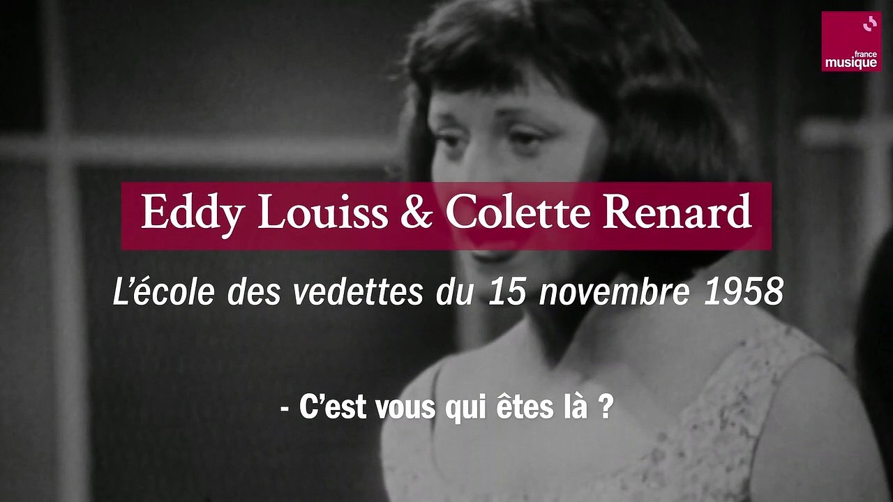 Eddy Louiss et Colette Renard dans l'émission l'Ecole des Vedettes du 15 novembre 1958