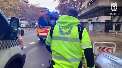 Colisión entre turismo y moto en Príncipe de Vergara