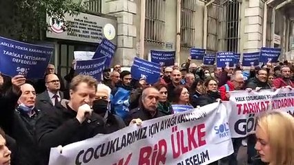 SOL Parti’den Aile ve Sosyal Hizmetler İl Müdürlüğü önünde protesto: Tarikat, cemaat hepsi kapatılsın