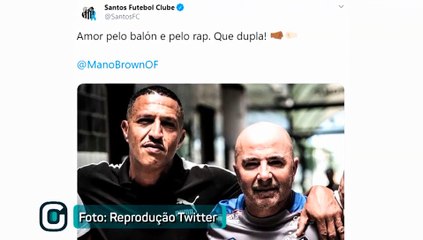 Mano Brown visita CT do Santos em semana conturbada do clube