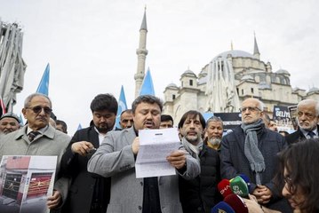 Çin'in Sincan Uygur Özerk Bölgesi'nde uyguladığı politikalar protesto edildi