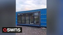 Company upcycles old shipping containers that brought PPE to the UK during the pandemic into bespoke 'eco-lodges'