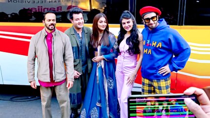Cirkus Star Cast Rohit Shetty, Ranveer Singh & Others Promotes Their Film In Mumbai