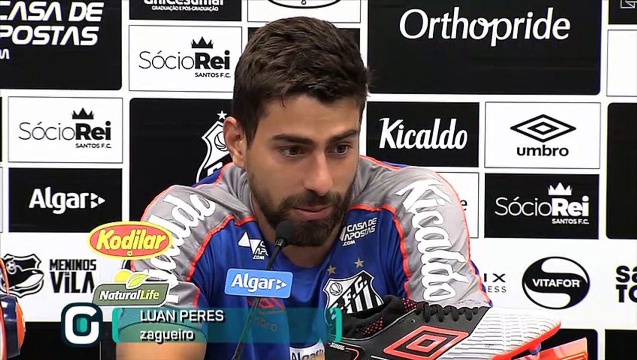 Santos confira o que disse Luan Peres em entrevista coletiva