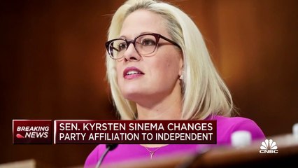 Sen. Kyrsten Sinema leaves the Democratic Party to register as an independent