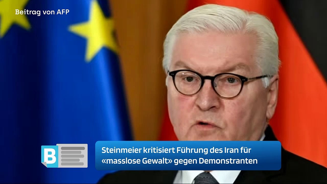 Steinmeier kritisiert Führung des Iran für «masslose Gewalt» gegen Demonstranten