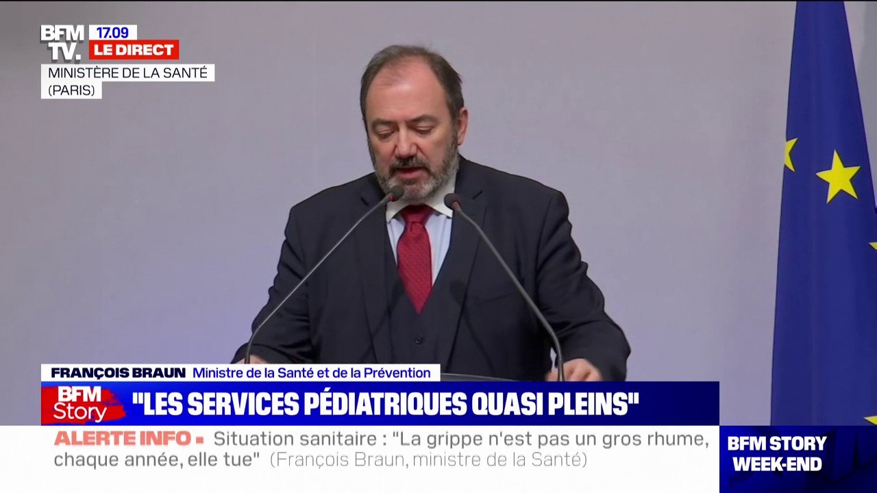 François Braun: "Pour la 5e semaine consécutive, la moitié des hospitalisations après un passage aux urgences, chez les enfants de moins de 2 ans, le sont pour bronchiolite"