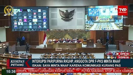 Interupsi Paripurna RKUHP, Anggota DPR F-PKS Iskan Qolba Lubis Minta Maaf