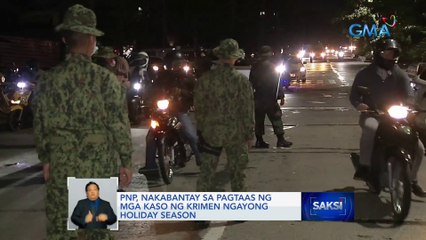 PNP, nakabantay sa pagtaas ng mga kaso ng krimen ngayong holiday season | Saksi