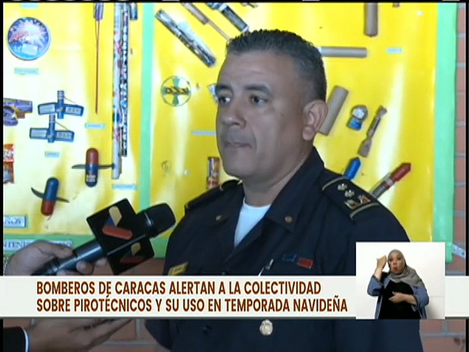 Bomberos de Caracas alertan a la colectividad ante el uso de juegos pirotécnicos en Navidad