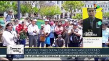 Miles de peruanos exigen la celebración de elecciones presidenciales en medio de la crisis política