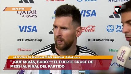 “¿Qué mirás, bobo?”: el fuerte cruce de Messi al final del partido