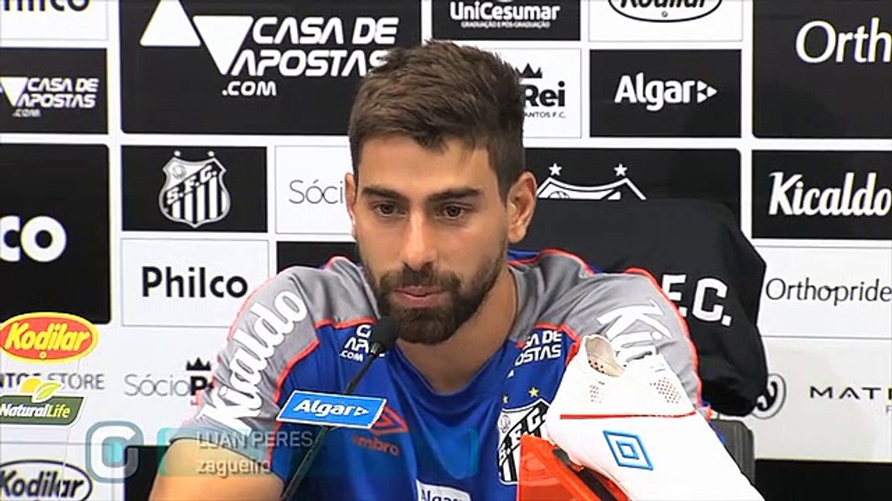 Santos confira como foi a coletiva do zagueiro Luan Peres