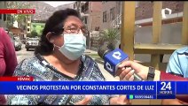 Rímac: vecinos protestan por constantes cortes de luz en la zona