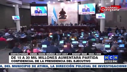 De 15 a 30 mil millones aumentará la Partida Confidencial de la Presidencia del Ejecutivo