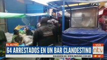 64 personas arrestadas en un bar clandestino
