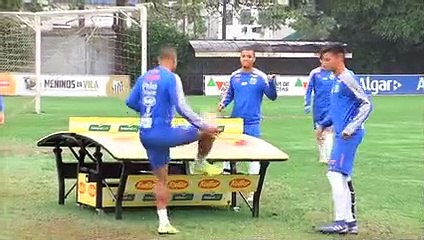 Imagens do treino do Santos desta quinta-feira